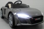 Mamido Elektrické autíčko Audi R8 Sport v šedom prevedení, EVA kolesami a koženým ovládačom