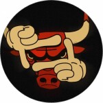 Jedlý papier Chicago Bulls logo 19,5 cm - Pictu Hap - Pictu Hap