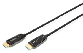 Digitus HDMI AOC Hybrid čierna / Kábel HDMI / optický / UHD 8K 60Hz / 48 Gbps / HDMI 2.1 / 15 m (AK-330126-150-S)