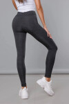 Tmavě šedé hrubší bavlněné legíny model 18406777 šedá M (38) - J.STYLE