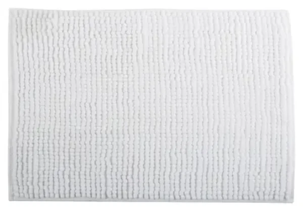 MSV CHENILLE kúpeľňová predložka 60 x 90 cm biela / mikrovlákno / protišmyková