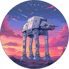 Jedlý papier Star Wars AT-AT Walker tmavé pozadie 19,5 cm - Pictu Hap - Pictu Hap