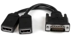 StarTech DMS-59 na 2x DisplayPort čierna / Káblový adaptér / 4K UHD / 20 cm (DMSDPDP1)