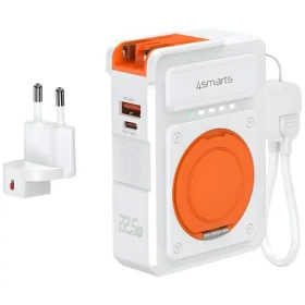 4smarts Hybrid Charger 6in1 biela / Powerbanka / 10000 mAh / Qi bezdrôtové nabíjanie / USB-C / USB-A / PD 22,5W (541384)