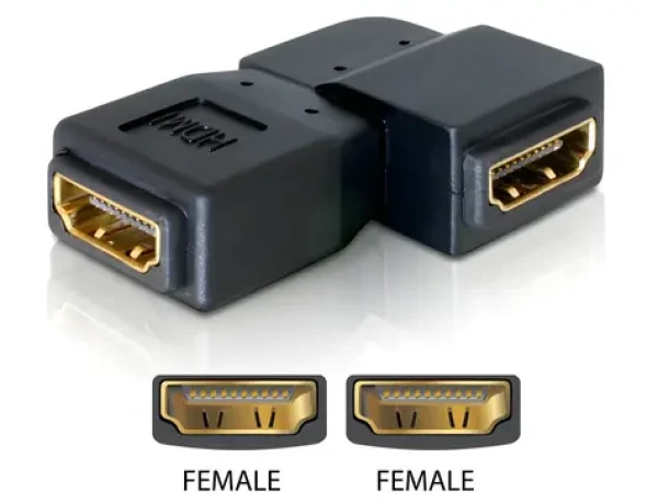 DeLock adaptér HDMI samica - HDMI samica 90° vľavo / Redukcia / HDMI 1.3 (65078)