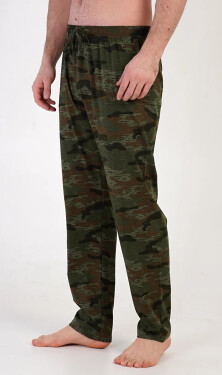 Pánske pyžamové nohavice Army 4102 khaki - Gazzaz XL Zelená