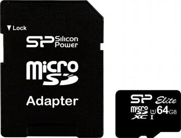 Silicon Power Elite MicroSDXC 64 GB Class 10 UHS-I/U1 (SP064GBSTXBU1V10-SP)