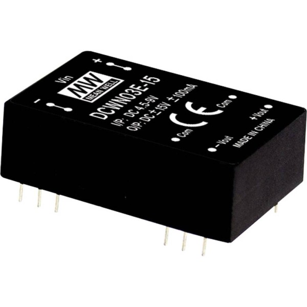 MEAN WELL DCWN03B-12 DC / DC menič napätia, modul 125 mA 3 W Počet výstupov: 2 x; DCWN03B-12