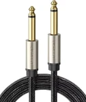 Ugreen 10638 čierna / Audio kábel / Jack 6,35 mm (M) - Jack 6,35 mm (M) / 1 m (10638)