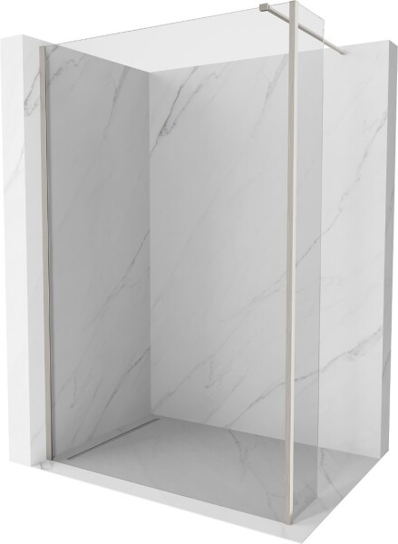 MEXEN/S - Kioto Sprchová zástena WALK-IN 105 x 40, transparent, nikel kefovaná 800-105-212-97-00-040