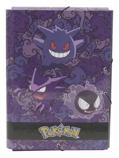 CYP BRAND Dosky s chlopňou Pokémon Gengar / A4 / Elastické pásky (CS-07-PKEPM)