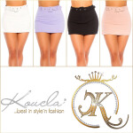 Chic highwaist skorts with belt lilac Einheitsgroesse