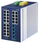 Planet IGS-4215-24T4X / Switch priemyselný / 24x 1Gb RJ-45 / 4X 10Gb SFP+ / IP30 / -40 až 75 ° C / fanless (IGS-4215-24T4X)