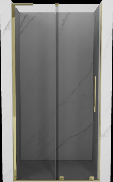 MEXEN/S - Velar L posuvné sprchové dvere 110, grafit, zlatá 871-110-003-41-50