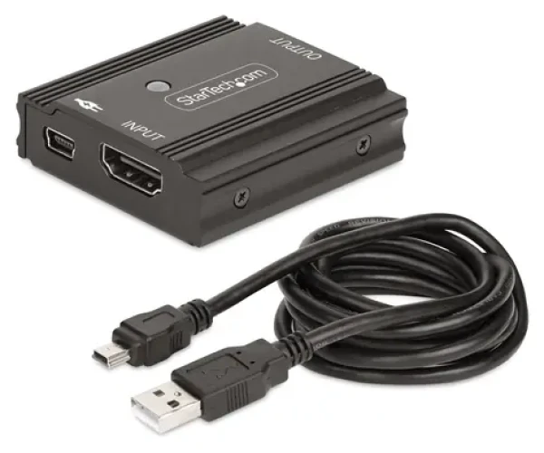 StarTech 33FT-8K-HDMI-BOOSTER čierna / Zosilňovač HDMI signálu / 8K 60Hz / 144Hz / HDR10 / 7.1 audio (33FT-8K-HDMI-BOOSTER)