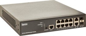 Barox Barox RY-LGSP23-10G łącza sieciowe Zarządzany L2/L3 Gigabit Ethernet (10/100/1000) Obsługa PoE 1U Čierny