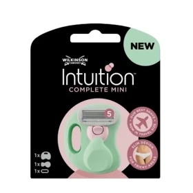 Wilkinson Intuition Complete Mini cestovný holiaci strojček s 5 čepieľkami + cestovné puzdro (WDS046)
