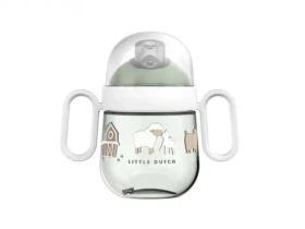 Little Dutch Hrnček s náustkom 200 ml Farma zelená / od 6 mesiacov (108017065399LD)
