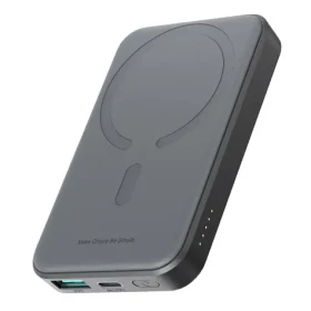 Joyroom JR-W020 Mini čierna / Powerbanka / 5000 mAh / 1x USB-C + 1x USB-A + bezdrôtové nabíjanie (6956116713300)