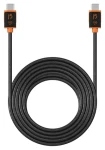 J5Create USB-C Sync Charge kábel čierna/oranžová / Nabíjací kábel / USB-C - USB-C / 100W PD / 3 m (JUCX25L30-N)