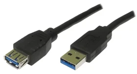 Neutralle / Predlžovací kábel USB 3.0 / typ A (M) - typ A (F) / 1,8 m / čierna (52352)