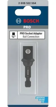 BOSCH Adaptér pre nástrčné kľúče s guličkou 1/2" / Adaptér / Šesťhran na štvorhran / 50 mm / do 80 Nm (2608522564)