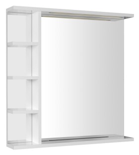 AQUALINE - KORIN STRIP zrkadlo s LED osvetlením a poličkami 70x70x12cm KO360S