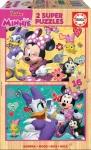 Educa Drevené puzzle Minnie a Daisy