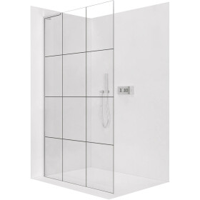 CERANO - Sprchová zástena Walk-in Onyx L-ľavá vzpera - 8 mm - chróm, industriálne sklo - 150x200 CER-8050BD1334