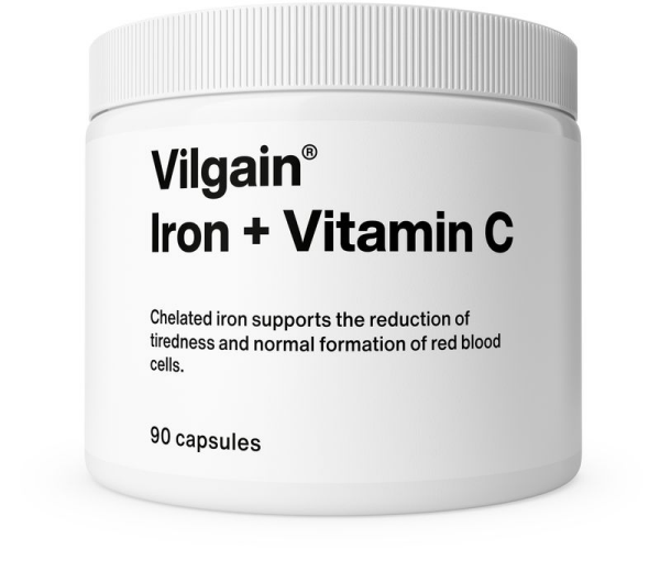 Vilgain Železo + Vitamín C – 90 kapsúl