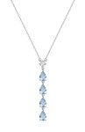 Brosway Strieborný náhrdelník s kubickými zirkónmi Cloud Light Blue Fancy FCL110