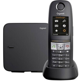 Gigaset E630 DECT, GAP bezdrôtový analógový telefón outdoorový, vreckové svietidlo, konektor na slúchadlá čierna; S30852-H2503-B101-1