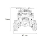 Mamido Detská benzínová štvorkolka RamiGO SIRIUS 49CC červená