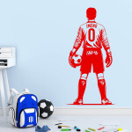 Veselá Stena Samolepka Futbalový brankár s menom Farba: černá, Veľkosť: 120 x 61 cm