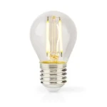 Nedis LED žiarovka E27 / G45 / 4.5 W / 470 lm / 2700 K / Stmievateľné / Teplá biela / Retro štýl / 1 ks (LBFE27G452)