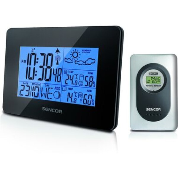 Sencor SWS 51 B Meteostanica čierna / LCD / bezdrôtový snímač (8590669135936)