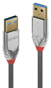Lindy Cromo Line USB-A - USB-A sivá / Kábel / USB 3.0 / 5 Gbit/s / 5 m (36629)