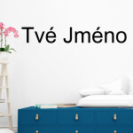 Veselá Stena Samolepka Vlastný text - Arial Farba: hnědá, Veľkosť: 80 x 12 cm
