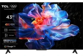 43" TCL 43P6K titánová / Televízia / 4K UHD / Google TV / Wi-Fi / BT / HDMI / 20W repro