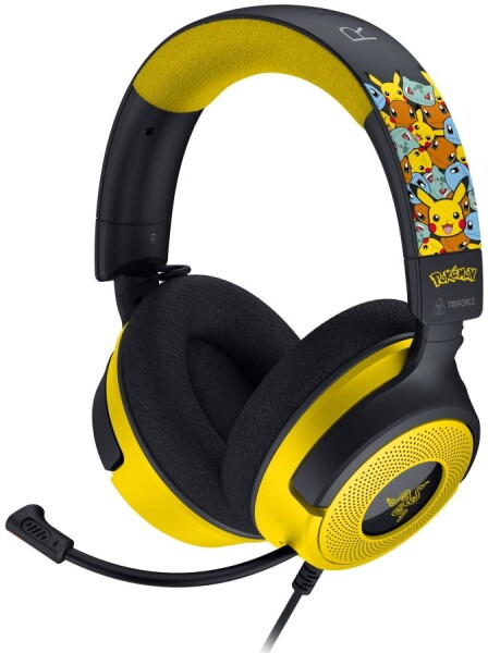 Razer Kraken V4 X Pokemon Sada słuchawkowy Przewodowa Opaska na głowę Gaming USB Type-C / USB Type-A Čierny, Žltý