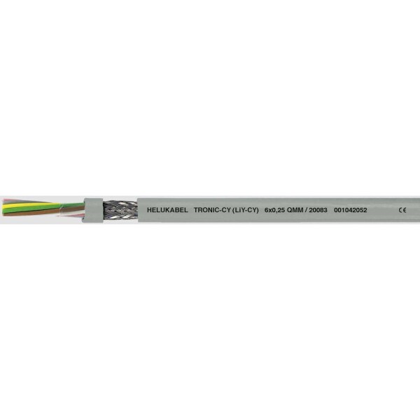HELU 16009-1000 dátový kábel LiYCY 10 x 0.5 mm² sivá 1000 m; 16009-1000