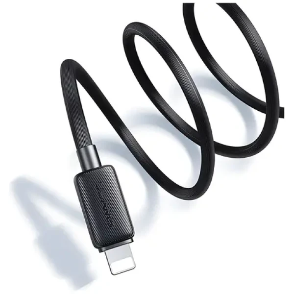 USAMS KY Series US-SJ689 čierna / Dátový kábel / USB-A - Lightning / 1m / 2,4A (SJ689USB01)