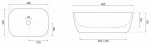 REA - Umývadlo na dosku Belinda White GOLD BRUSH REA-U7422