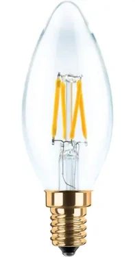 SEGULA LED sviečka číra 3W(26W) / E14 / 260lm / 2200K / stmievateľná / F (55201)