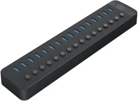 Orico USB Hub 16x USB-A čierna / USB hub / 5 Gbps / BC 1.2 / 78 W (CT2U3-16AB-EU-BK-BP)