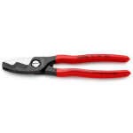 KNIPEX Kábelové nožnice KNIPEX, dvojitá čepel, 200 mm, 20 mm, plast