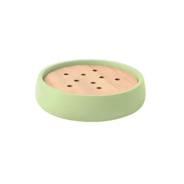 Spirella Sven mýdlenka matná matcha / Polyresin / Drevo