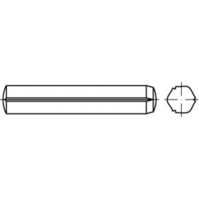 TOOLCRAFT TO-5437335 valcový ryhovaný kolík 1.5 mm ocel 250 ks; TO-5437335