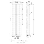 INVENA - Teleso dekoratívne, vertikálne mono 1600x480 biele; UG-10-B16-A