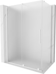 MEXEN/S - Velár sprchovací kút, posuvné dvere 140 x 75, dekor, biela 871-140-075-31-20